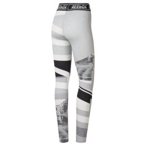 Legginsy Damskie Reebok WOR Meet You There Engineered Szare PL 37VFCQU